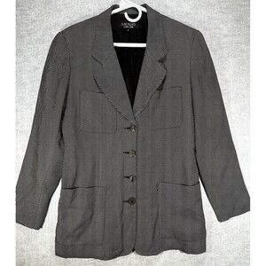 Laundry by Shelli Segal Women’s Size 6 Black/White  Pin Stripe 4 pocket Blazer